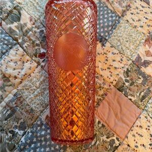 STARBUCKS ORANGE TEXTURED TUMBLER VENTI